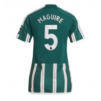 Camiseta Manchester United Harry Maguire #5 Segunda Equipación Replica 2023-24 para mujer mangas cortas